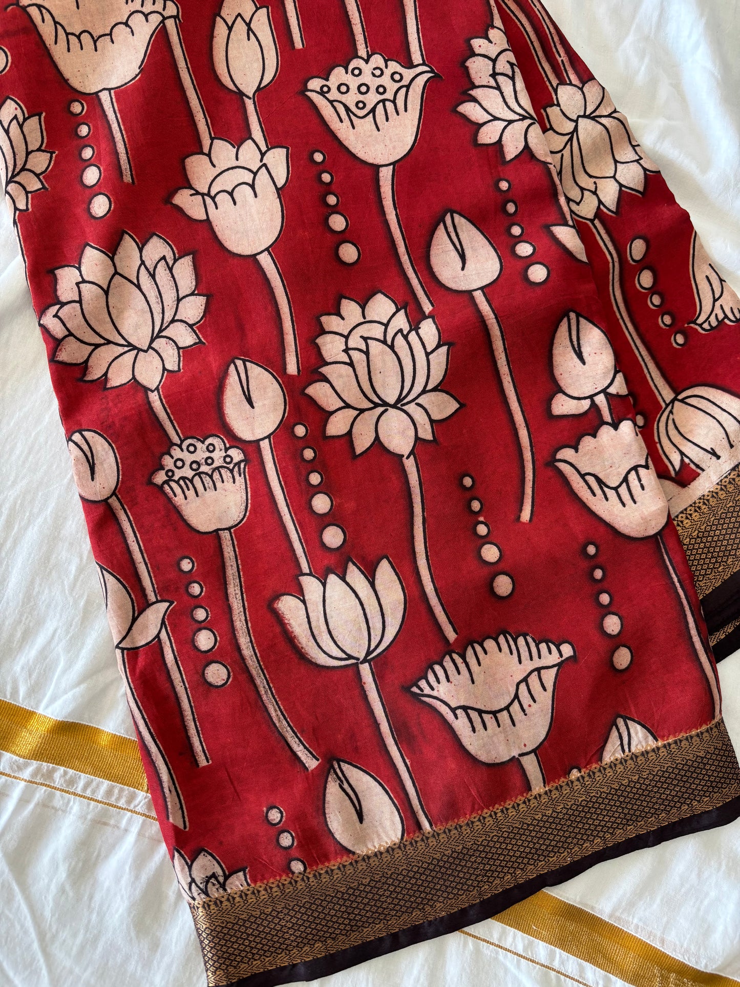 Mangalagiri Silk Cotton - Kalamkari Print