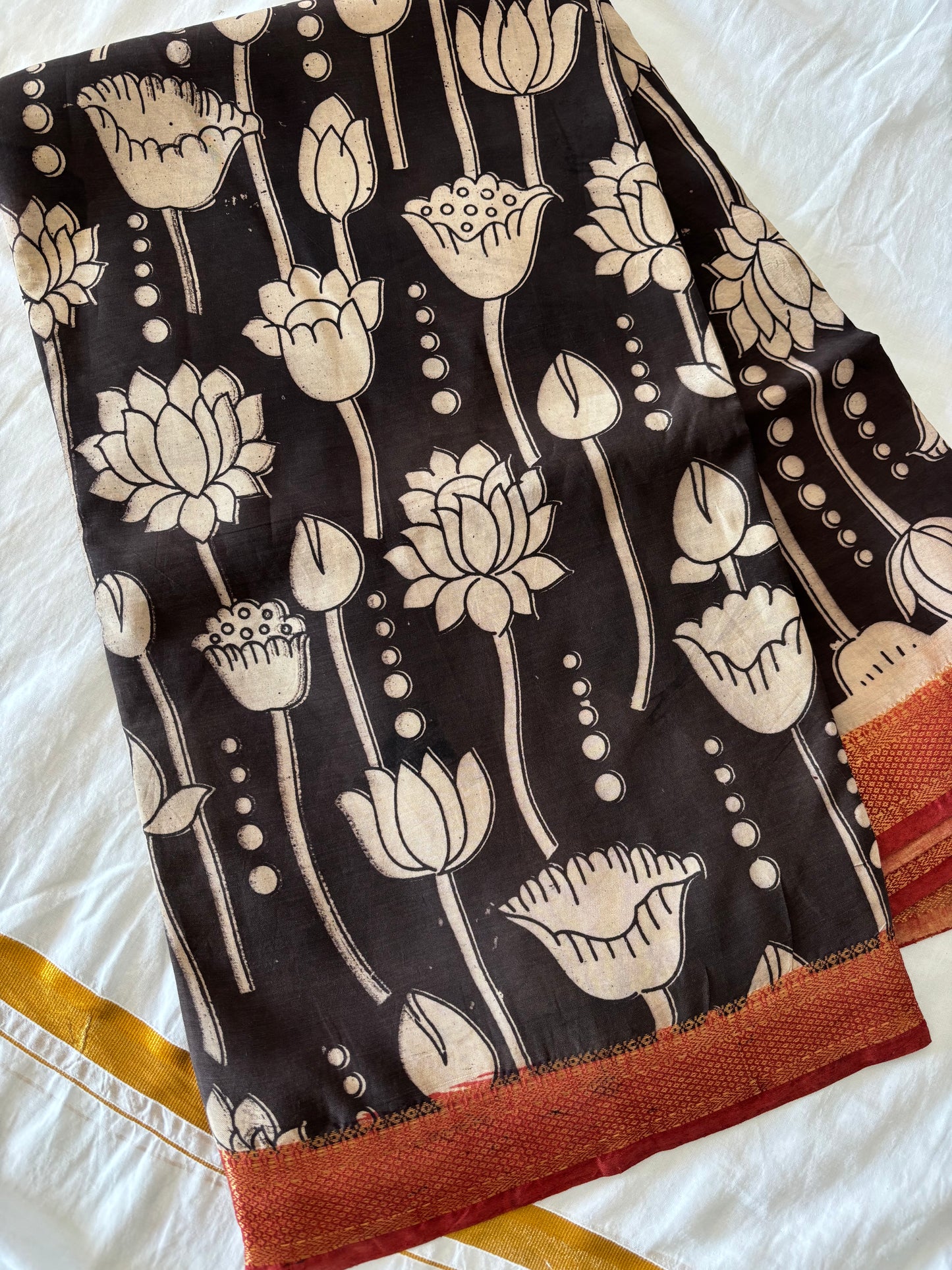 Mangalagiri Silk Cotton - Kalamkari Print