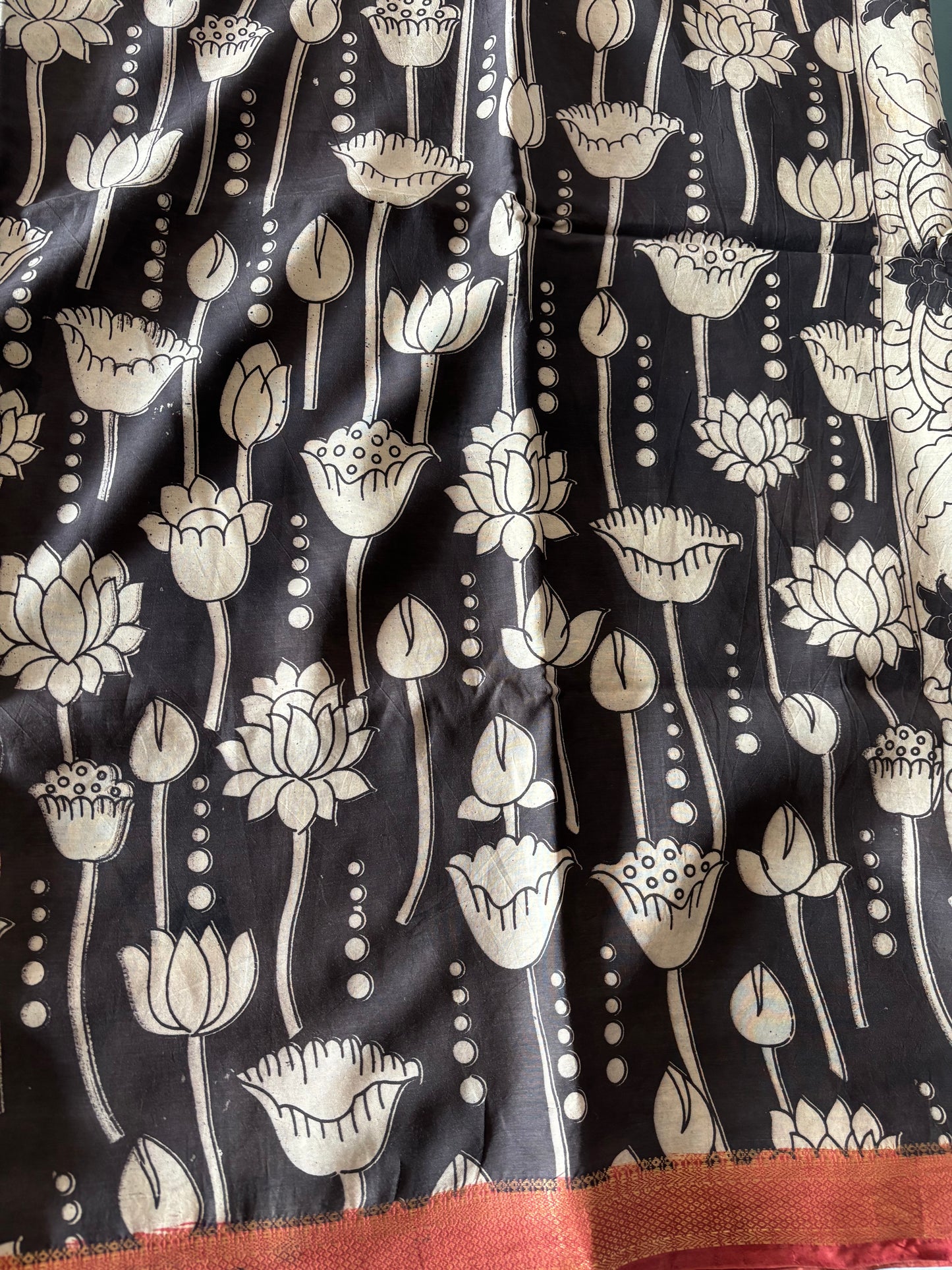 Mangalagiri Silk Cotton - Kalamkari Print