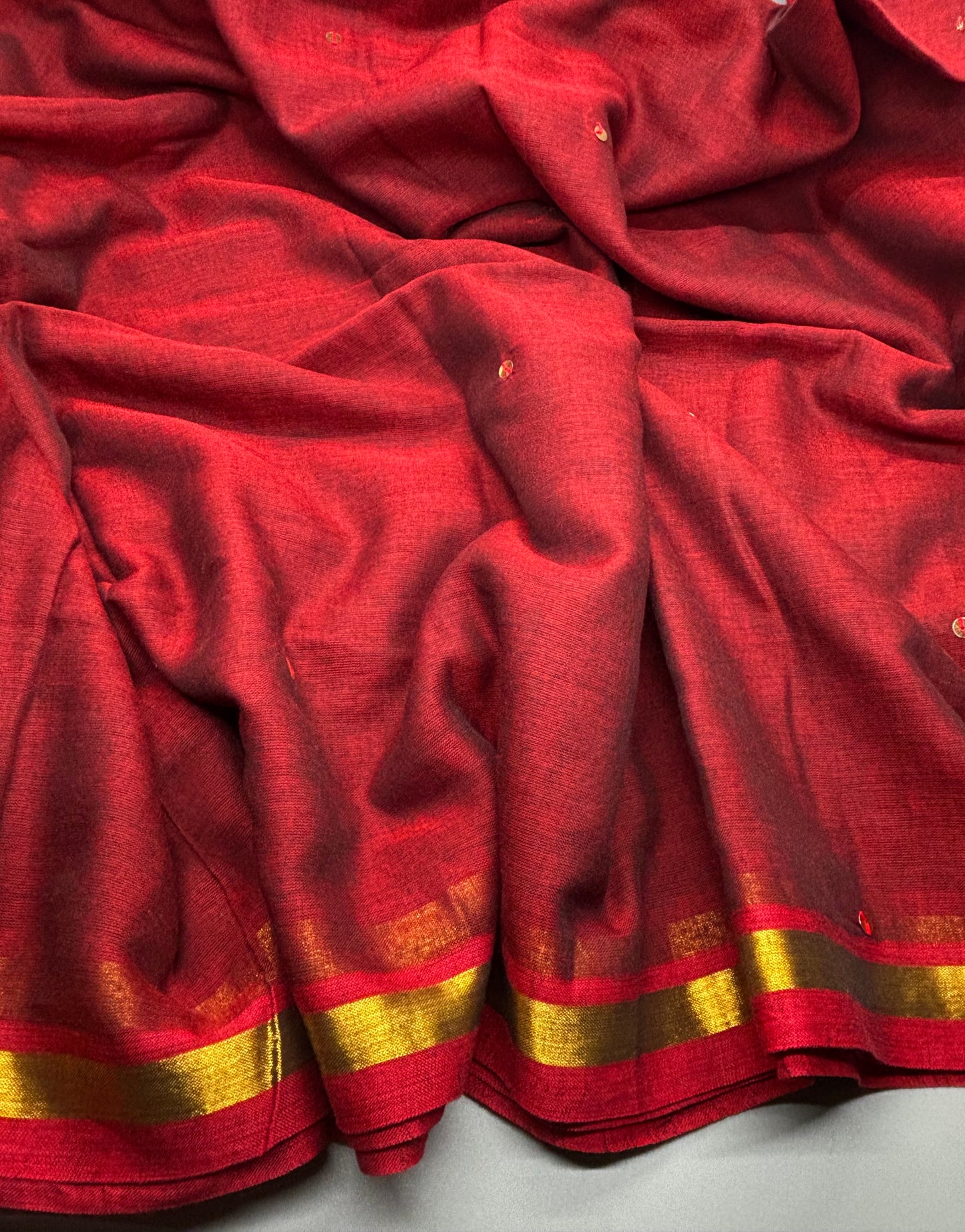 Bengal Mul Cotton - Zari Pallu & Sequins