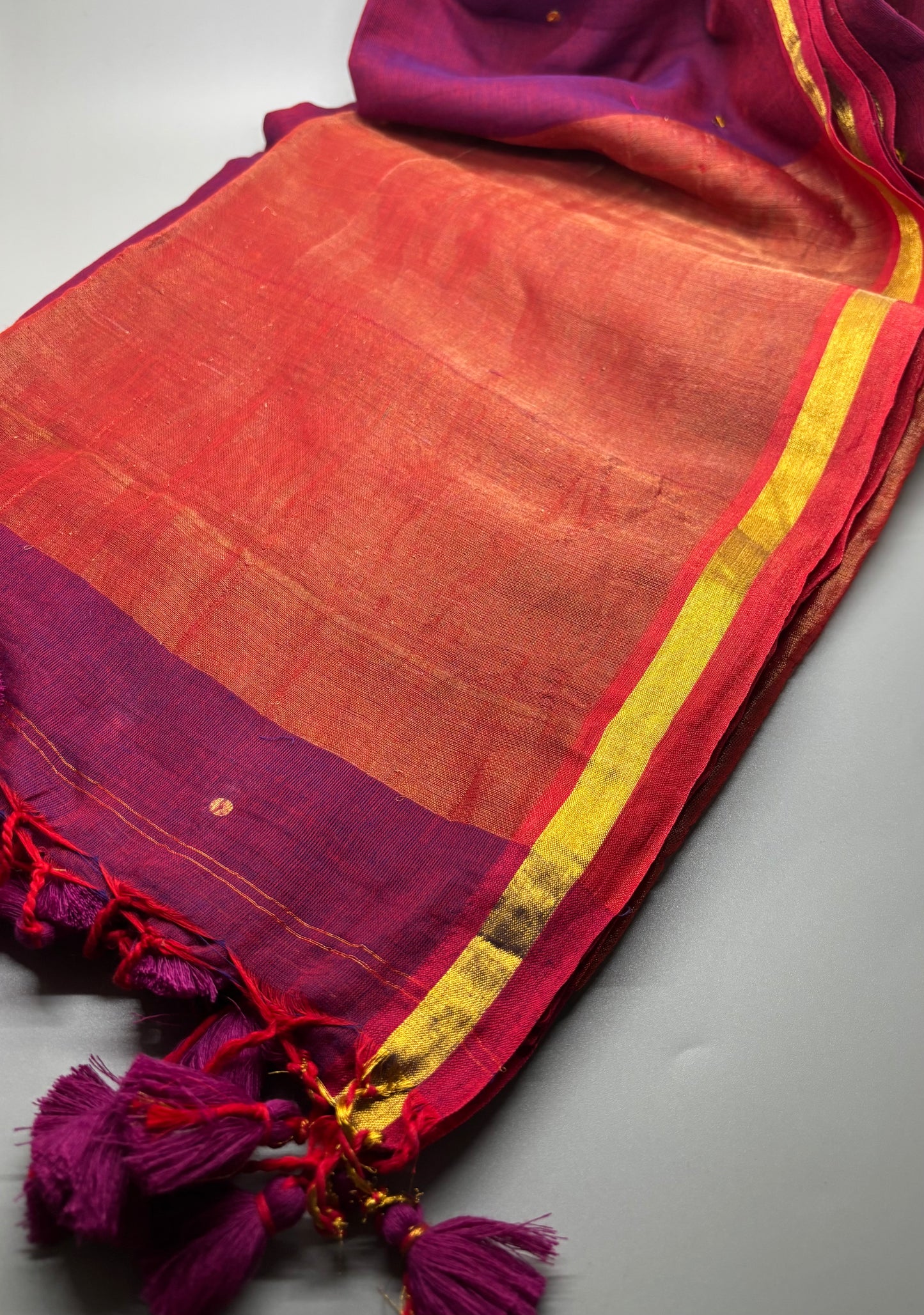 Bengal Mul Cotton - Zari Pallu & Sequins