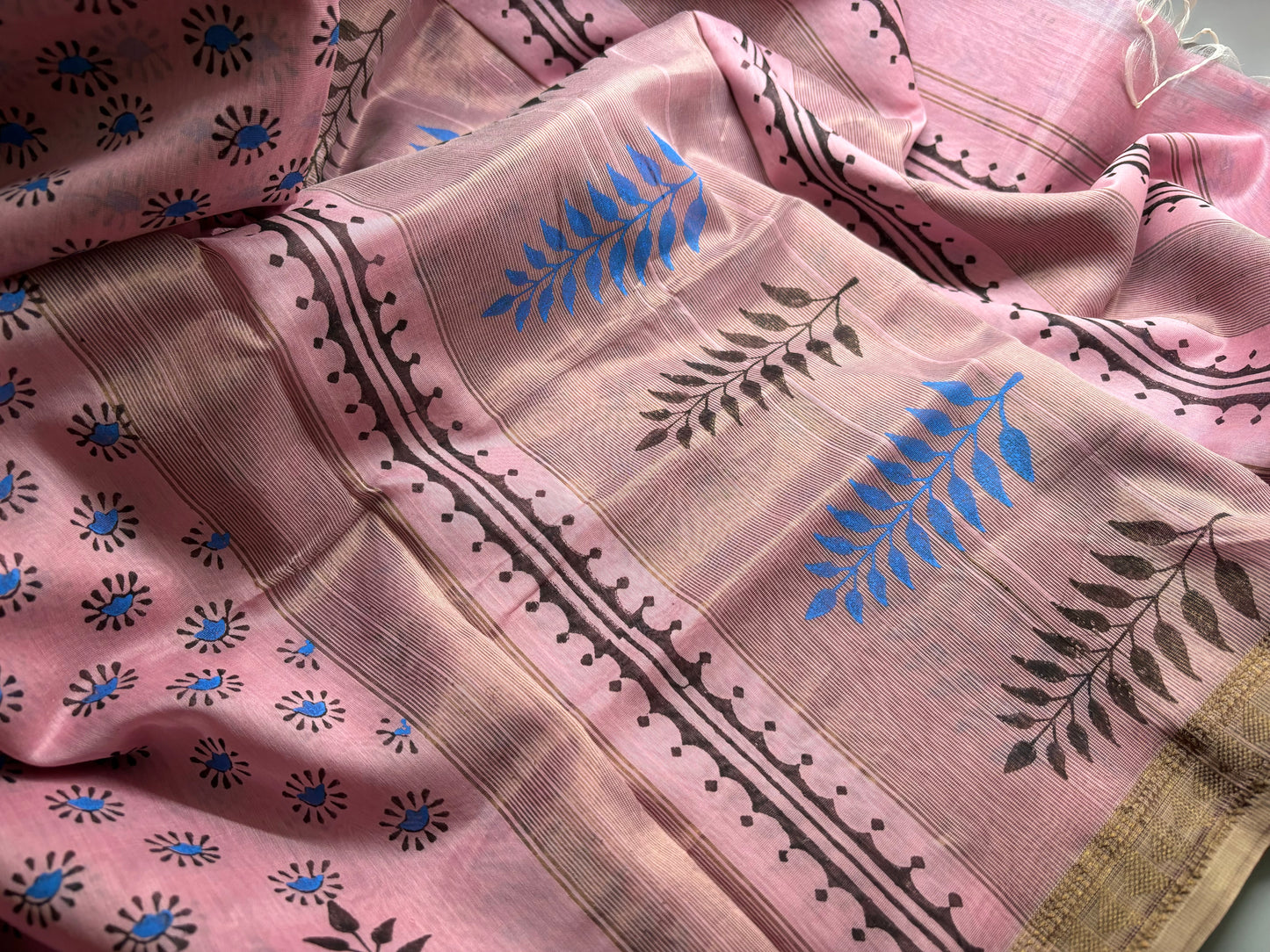 Maheshwari Silk Cotton - Hand Block