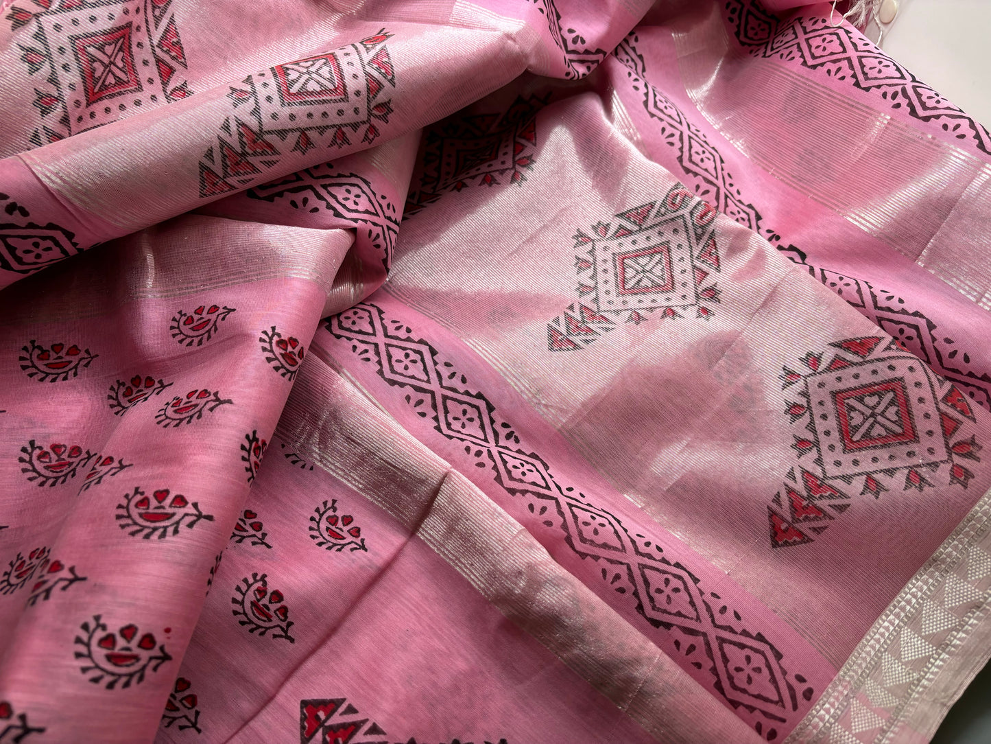 Maheshwari Silk Cotton - Hand Block