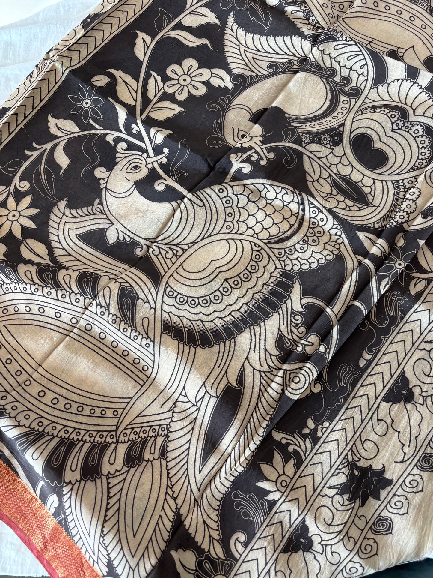 Mangalagiri Silk Cotton - Kalamkari Print