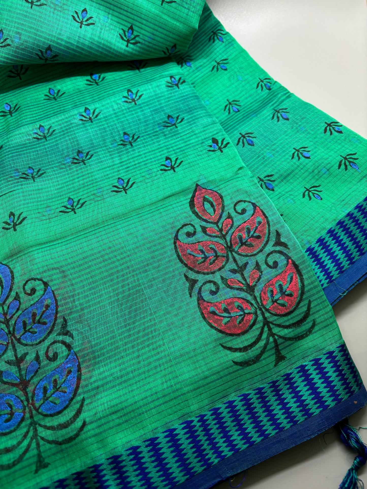 Maheshwari Silk Cotton - Hand Block