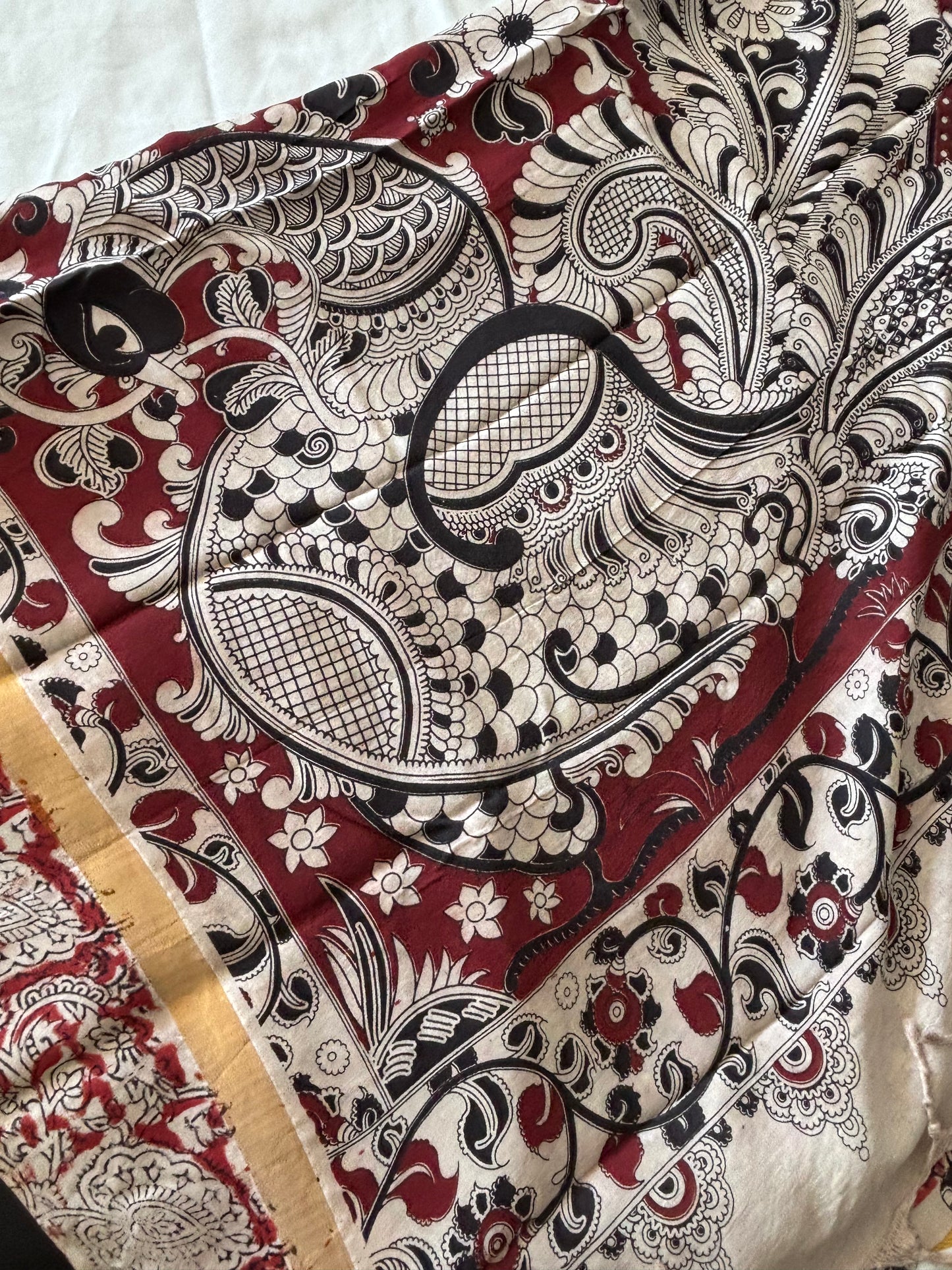Mangalagiri Silk Cotton - Kalamkari Print