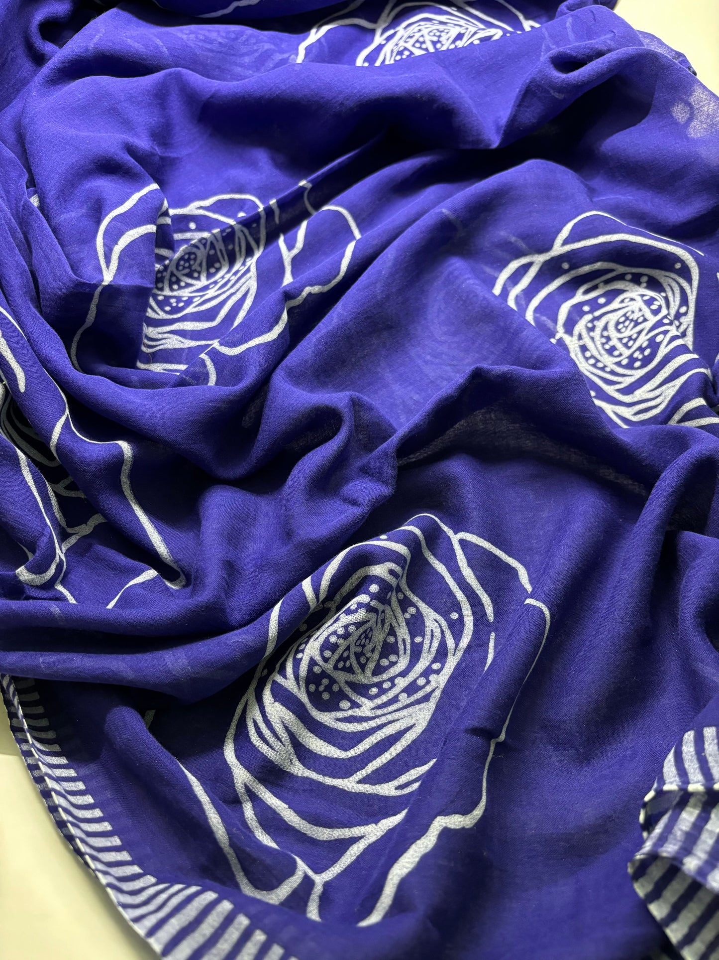 Bengal Mul Cotton - Rose Print