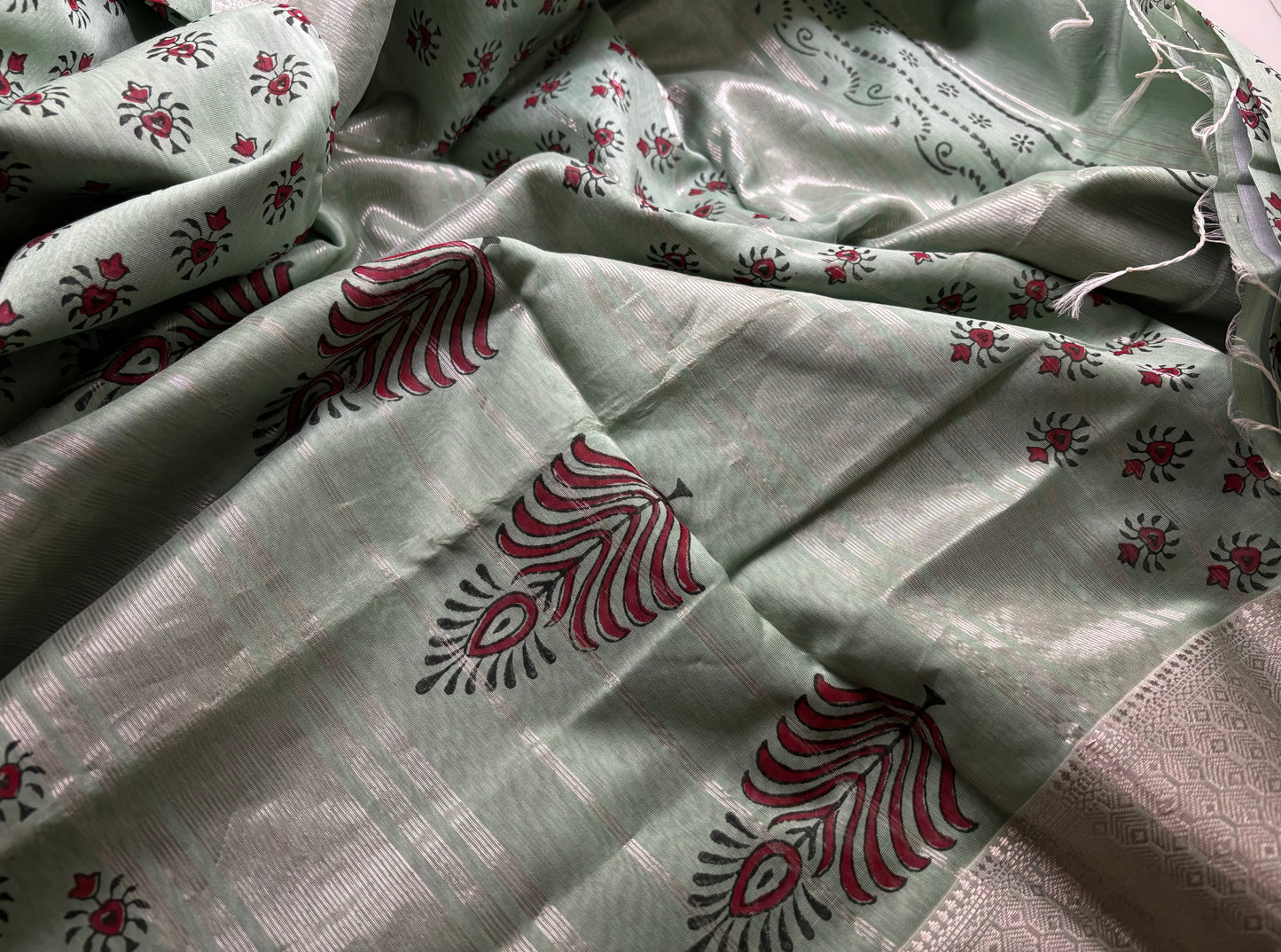Maheshwari Silk Cotton - Hand Block