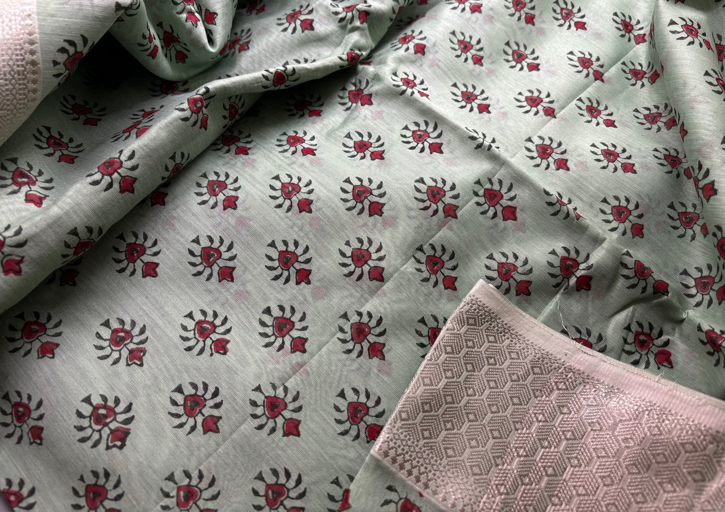Maheshwari Silk Cotton - Hand Block
