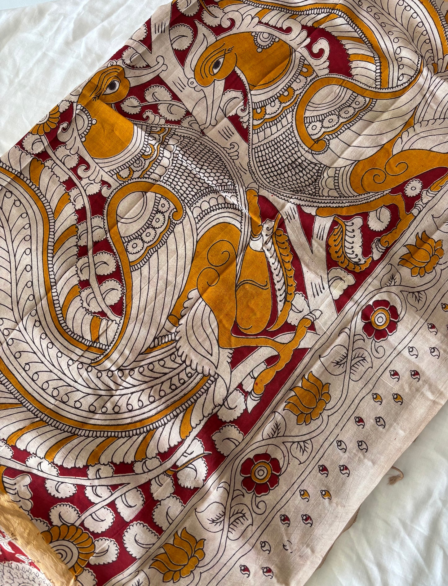 Mangalagiri Silk Cotton - Kalamkari Print