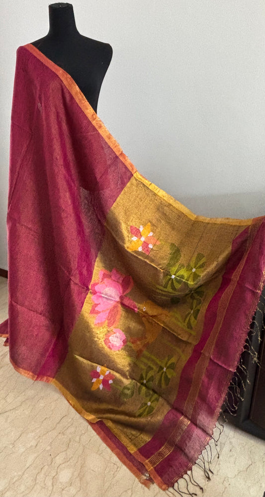 Bengal Linen - Needle Work Jamdani Pallu