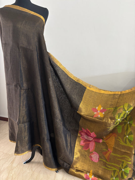 Bengal Linen - Needle Work Jamdani Pallu