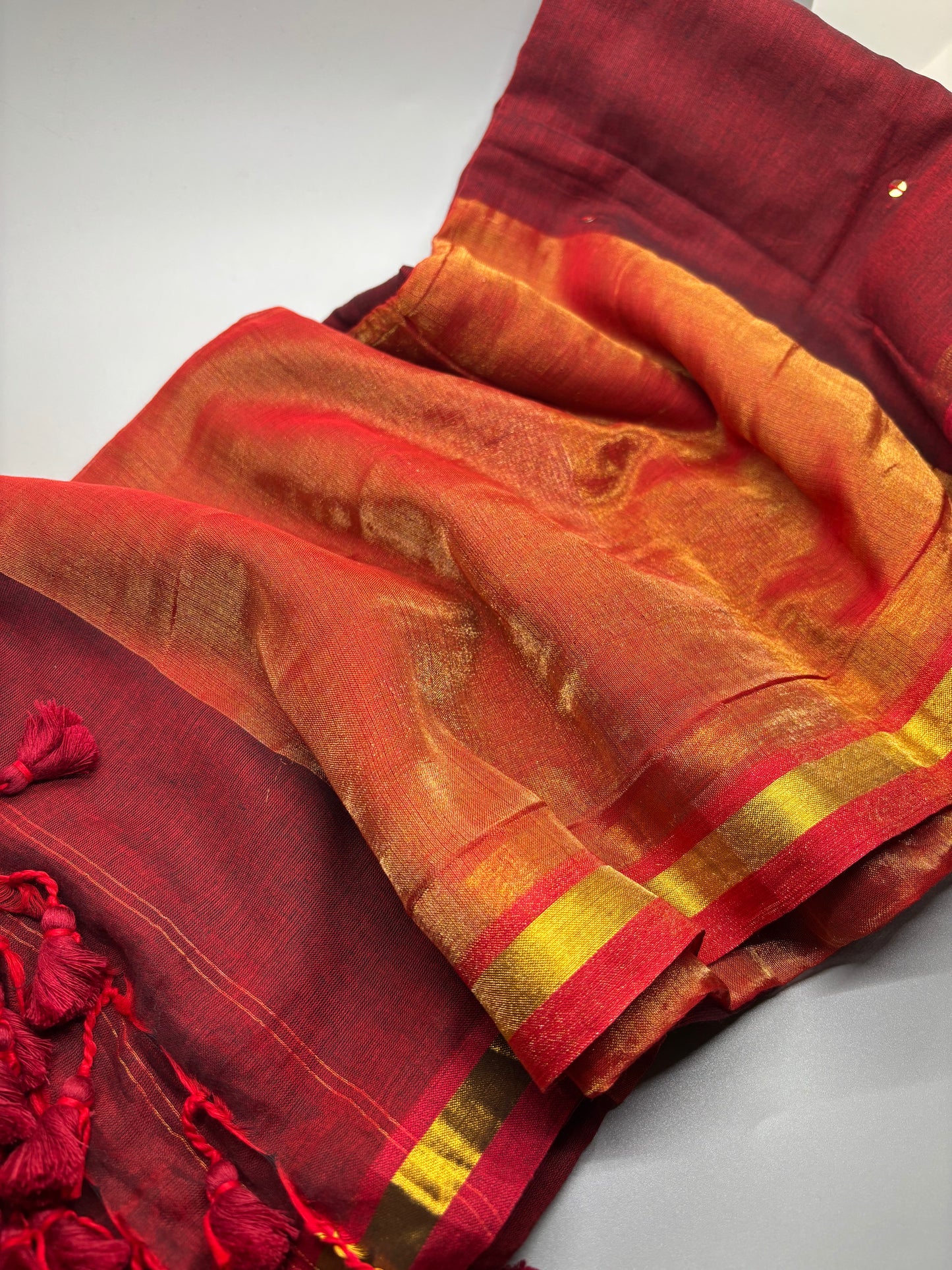 Bengal Mul Cotton - Zari Pallu & Sequins