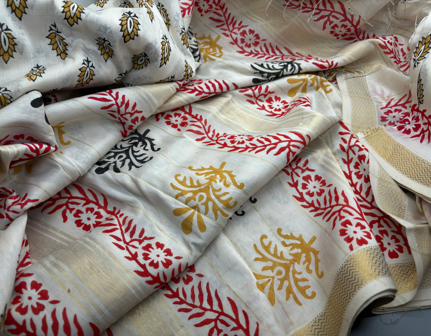 Maheshwari Silk Cotton - Hand Block