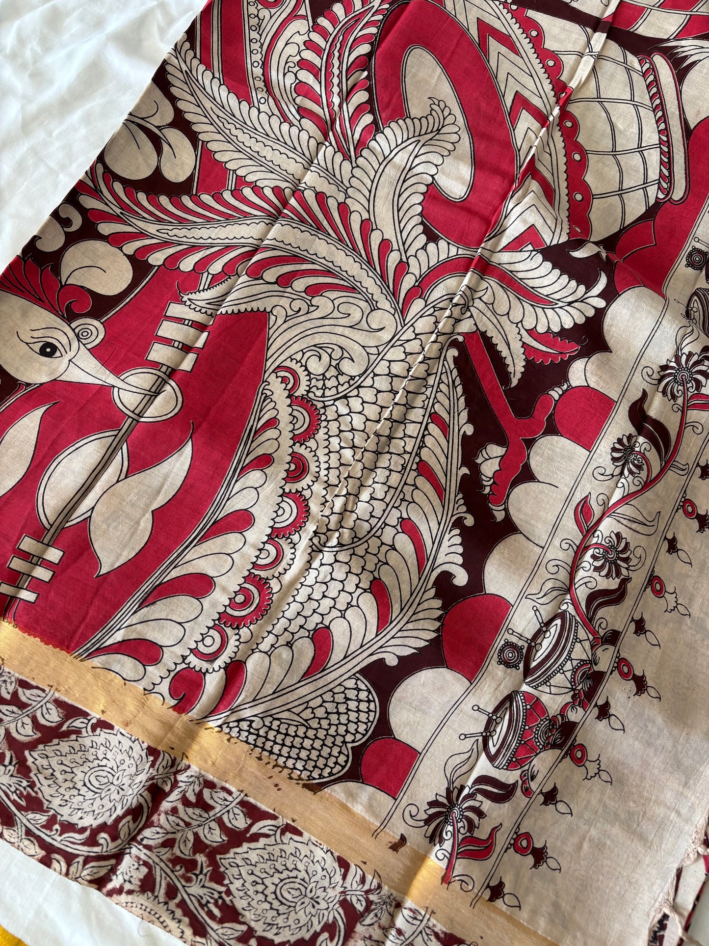 Mangalagiri Silk Cotton - Kalamkari Print