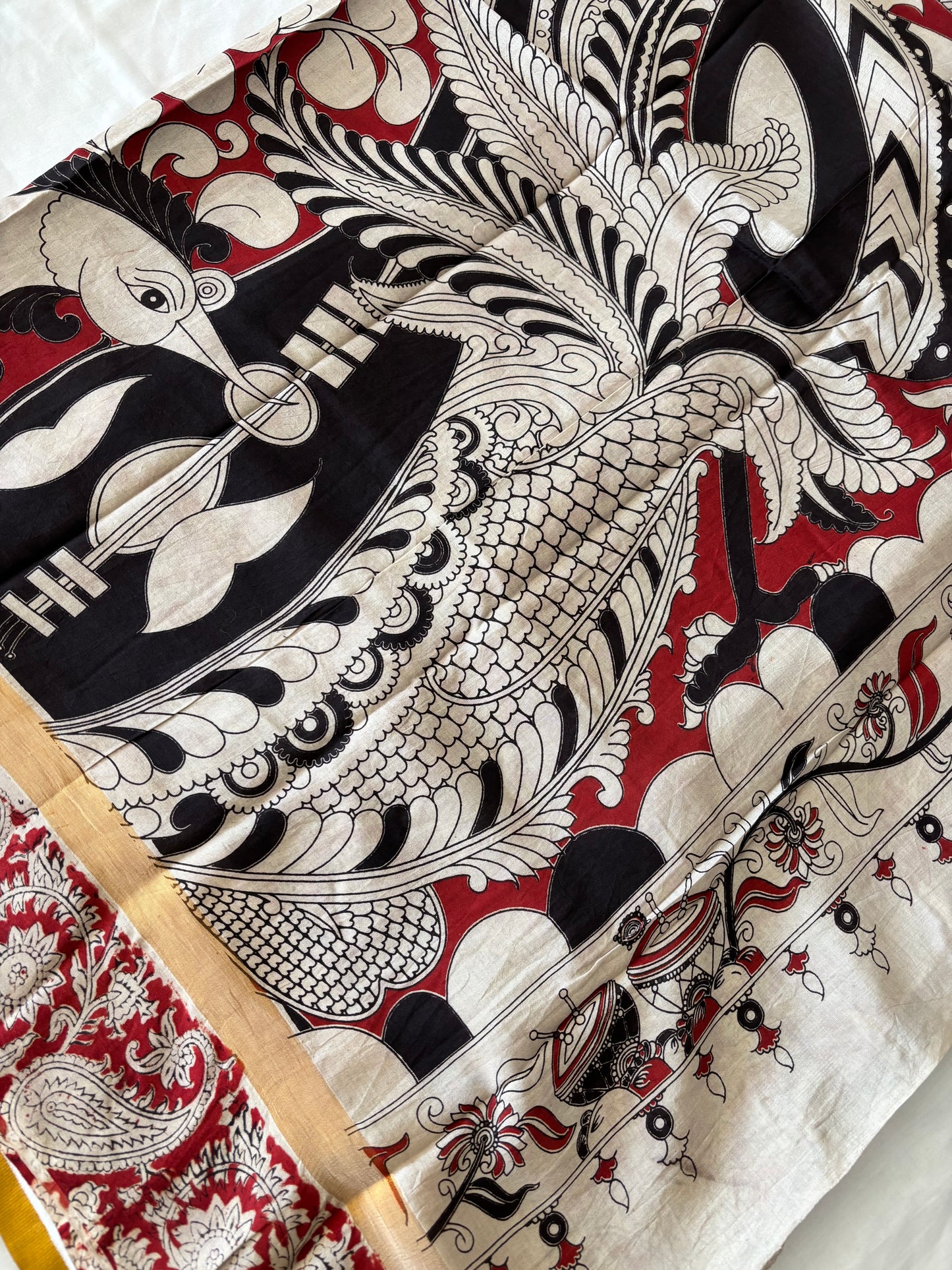Mangalagiri Silk Cotton - Kalamkari Print