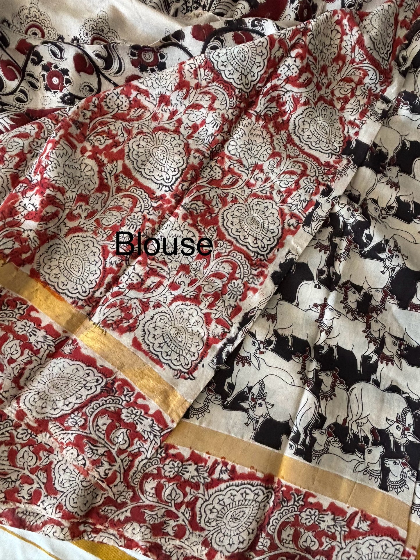 Mangalagiri Silk Cotton - Kalamkari Print