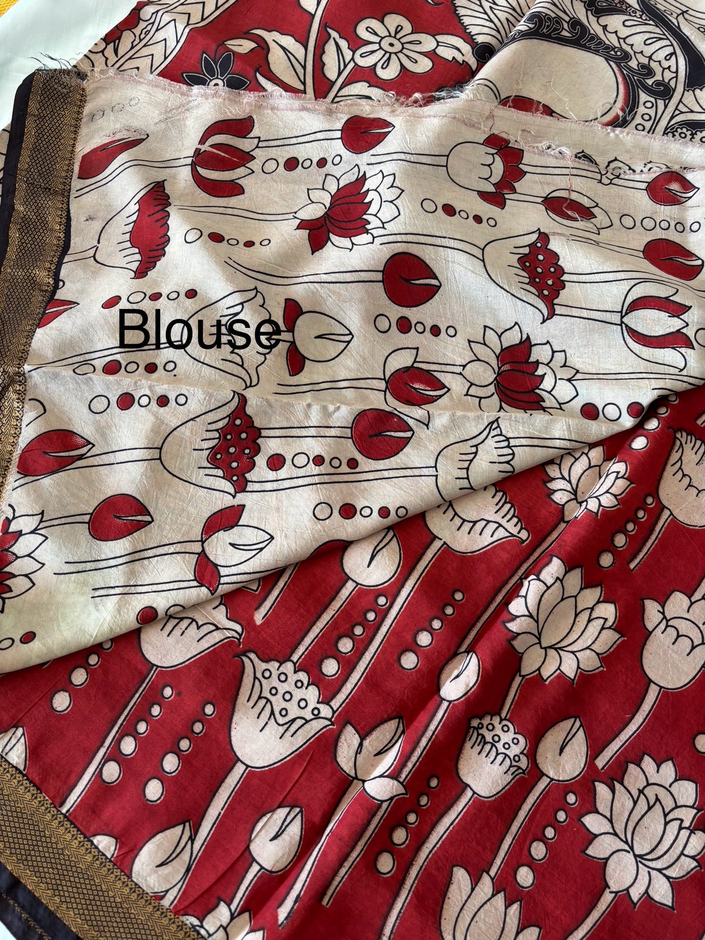 Mangalagiri Silk Cotton - Kalamkari Print