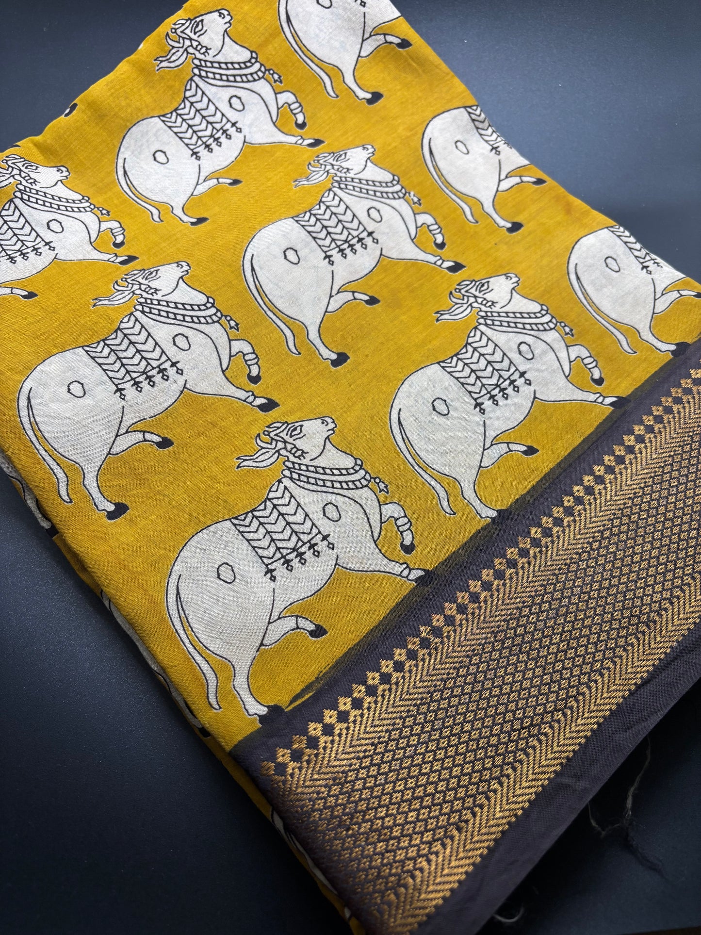 Mangalagiri Silk Cotton - Kalamkari Print