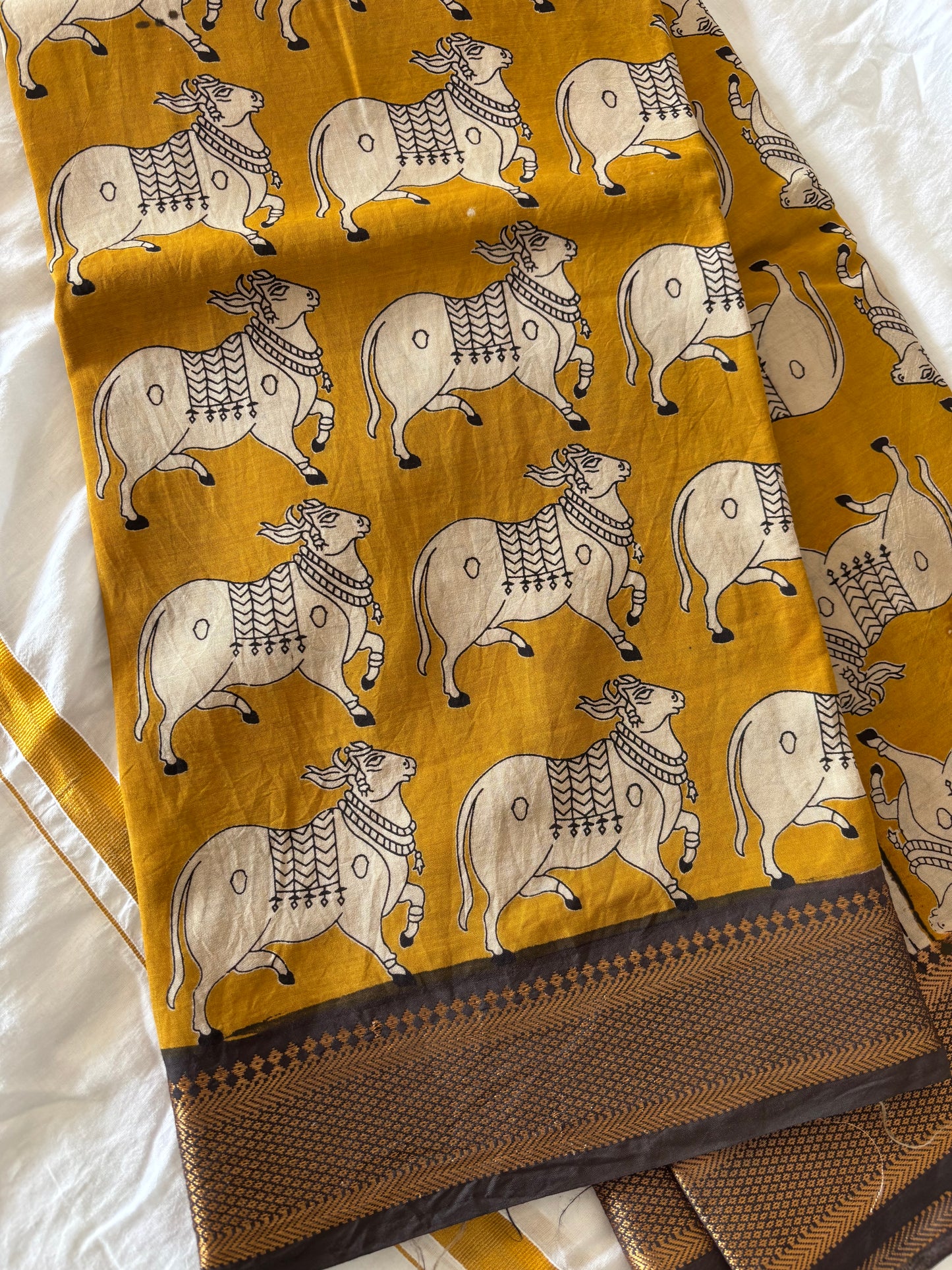 Mangalagiri Silk Cotton - Kalamkari Print