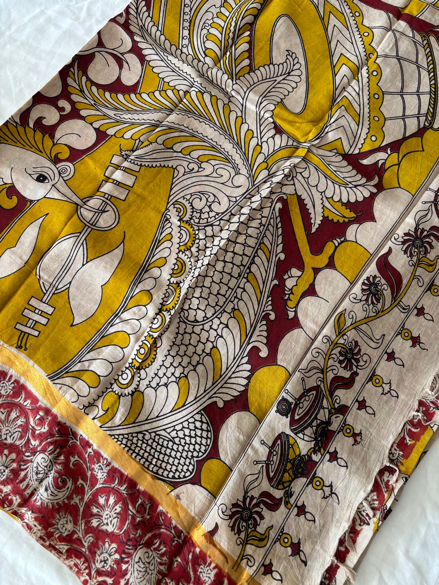 Mangalagiri Silk Cotton - Kalamkari Print