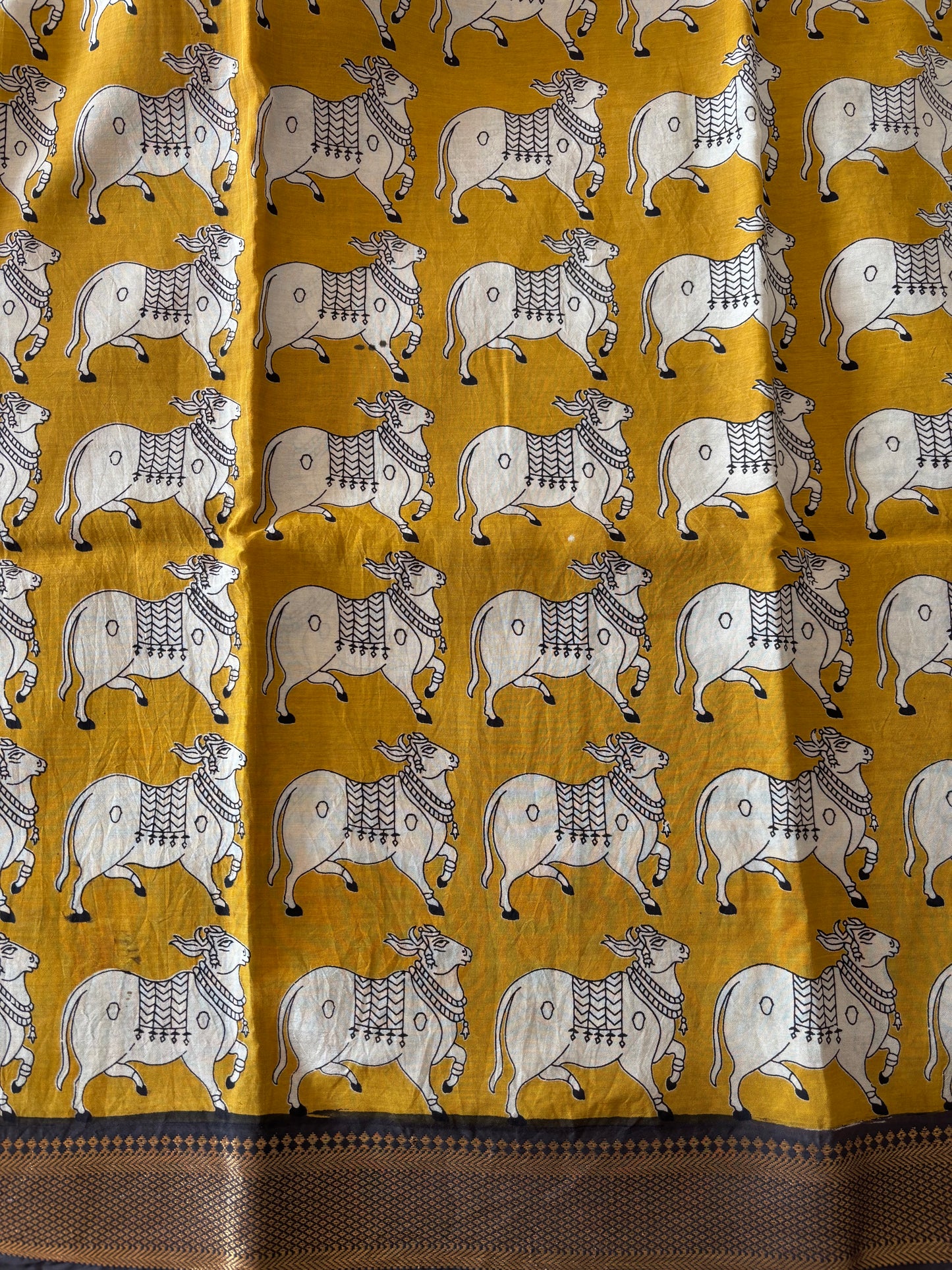 Mangalagiri Silk Cotton - Kalamkari Print