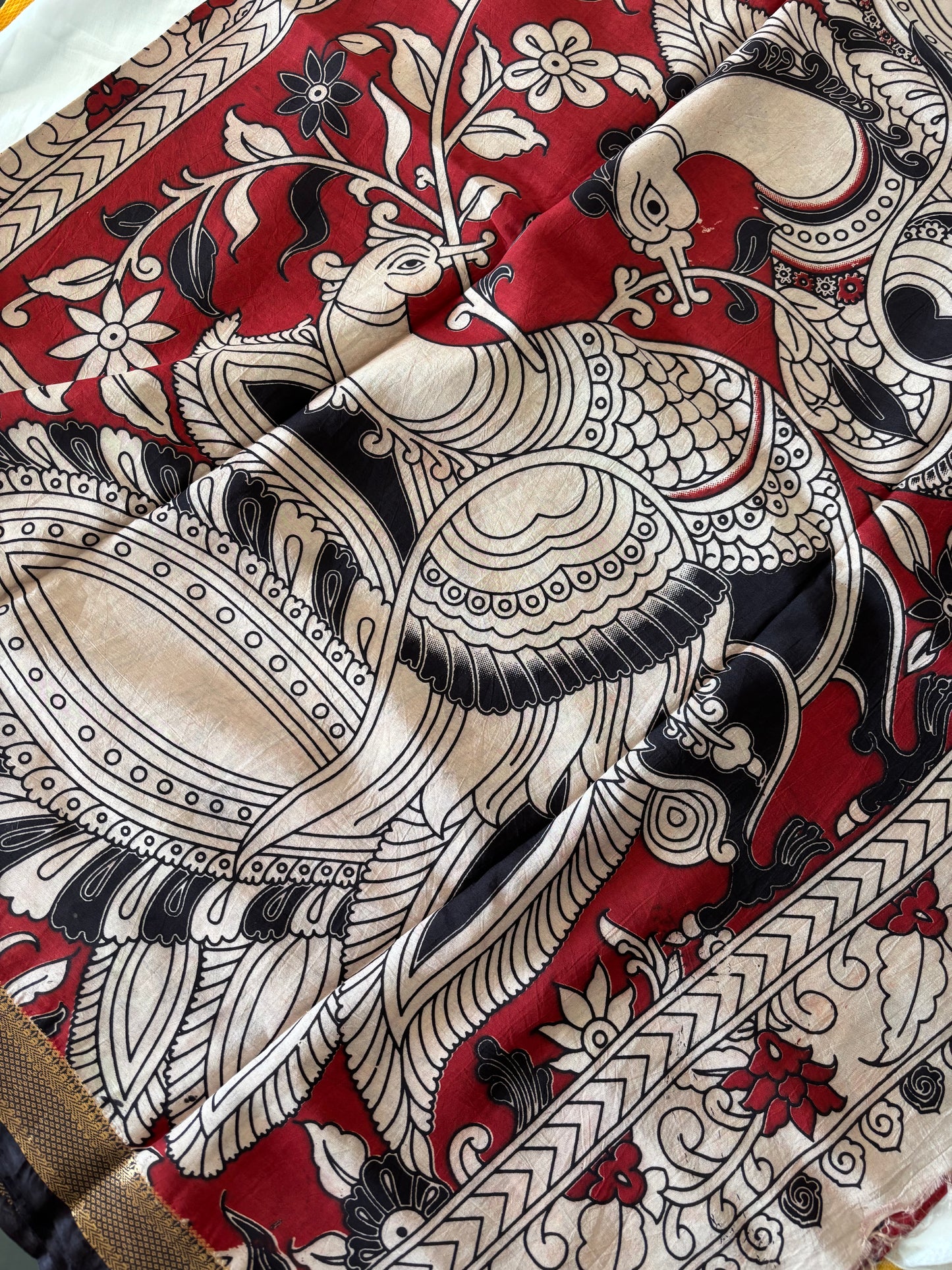 Mangalagiri Silk Cotton - Kalamkari Print