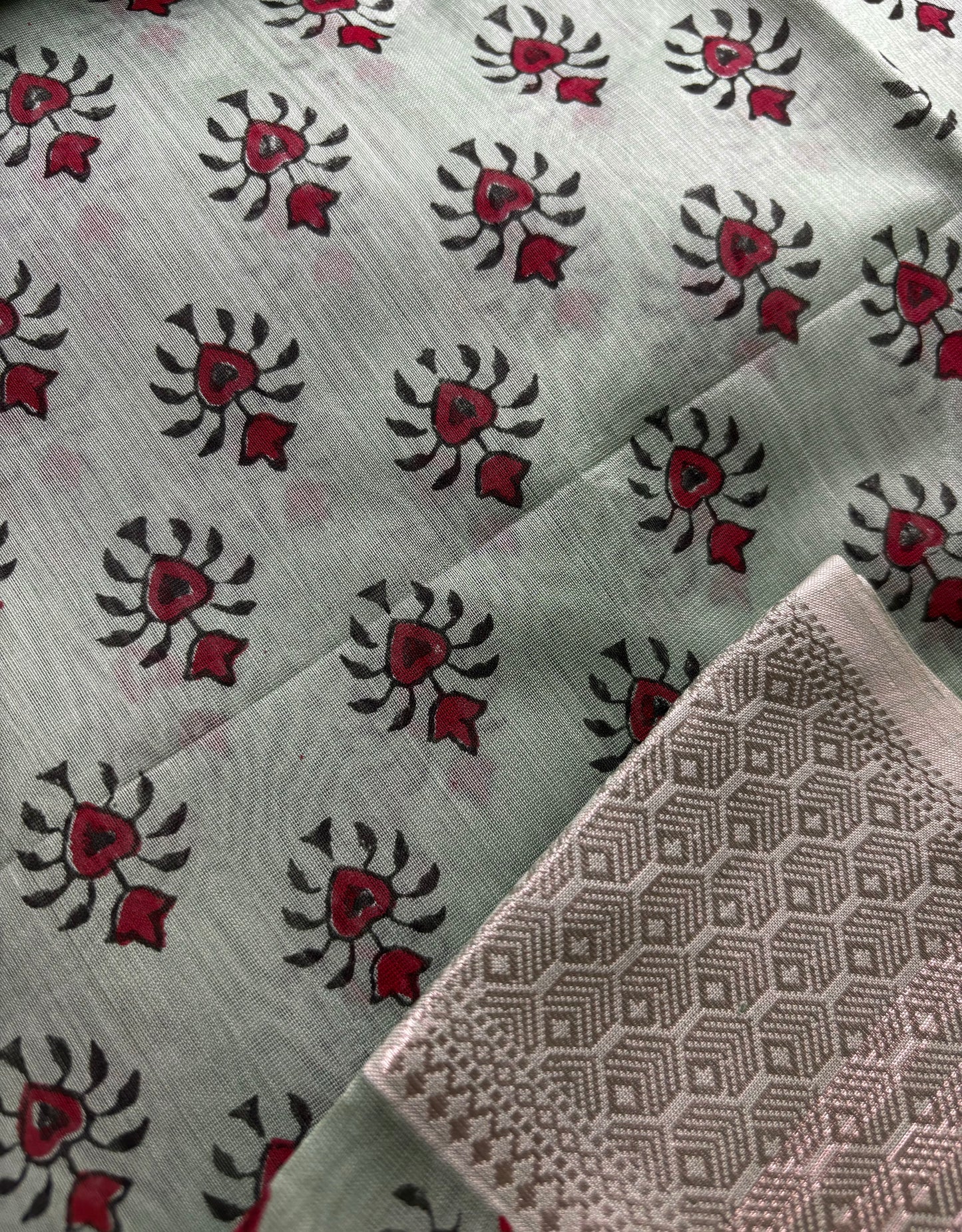 Maheshwari Silk Cotton - Hand Block