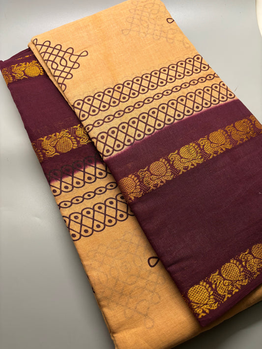 Madurai Sungudi Cotton - Rettapatti Kolam