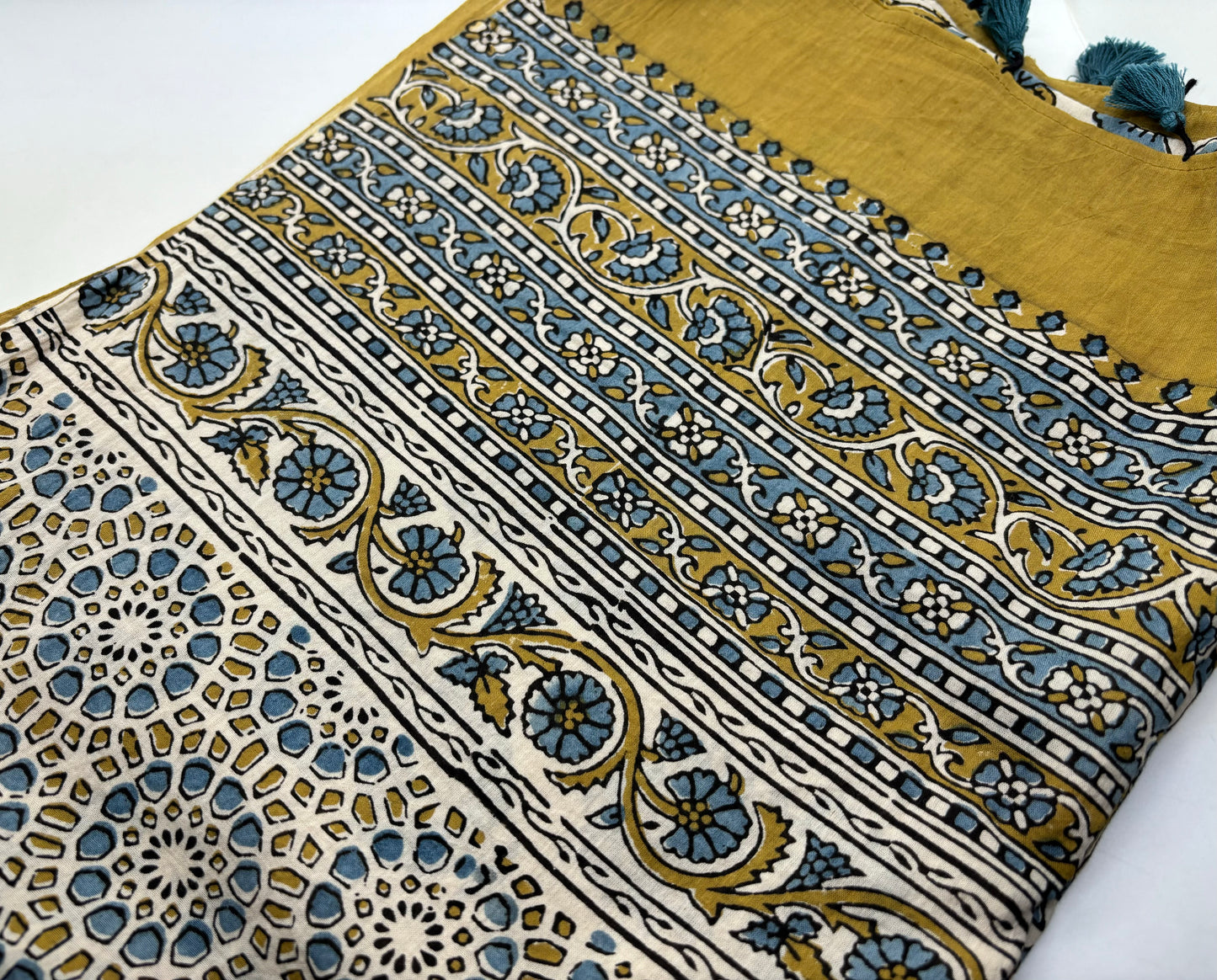Ajrakh Hand Block Pure Cotton Saree