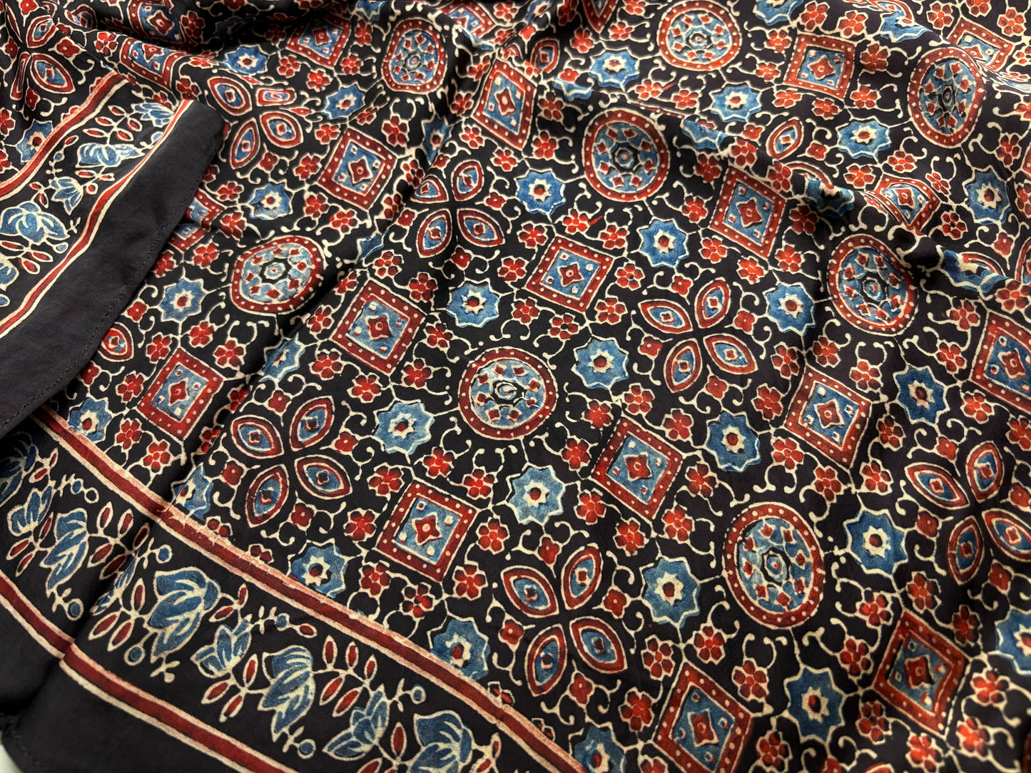 Ajrakh Hand Block Stoles - Modal Silk