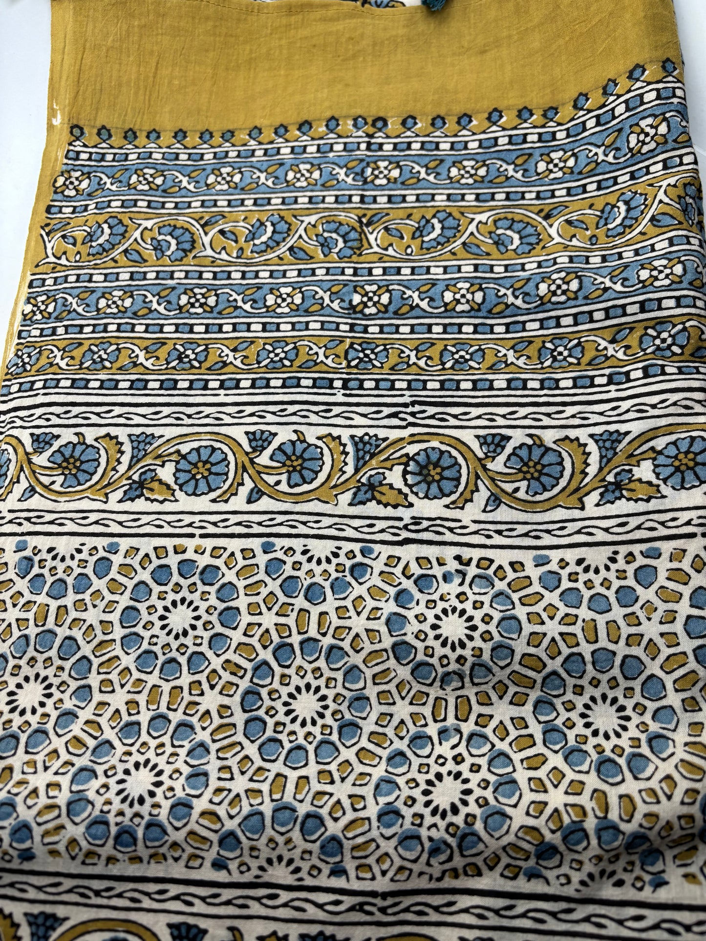 Ajrakh Hand Block Pure Cotton Saree