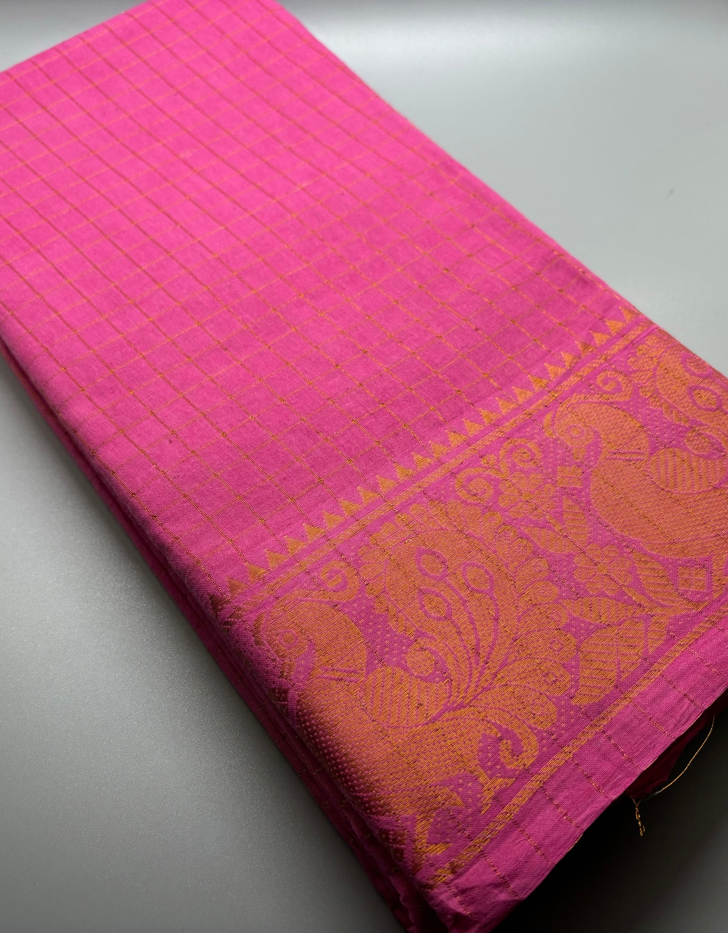 Madurai Sungudi Cotton - Zari Kattam