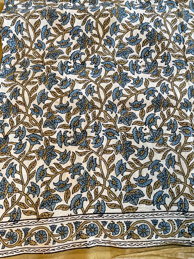 Ajrakh Hand Block Pure Cotton Saree