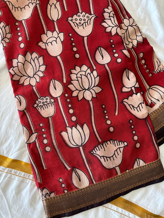 Mangalagiri Silk Cotton - Kalamkari Print