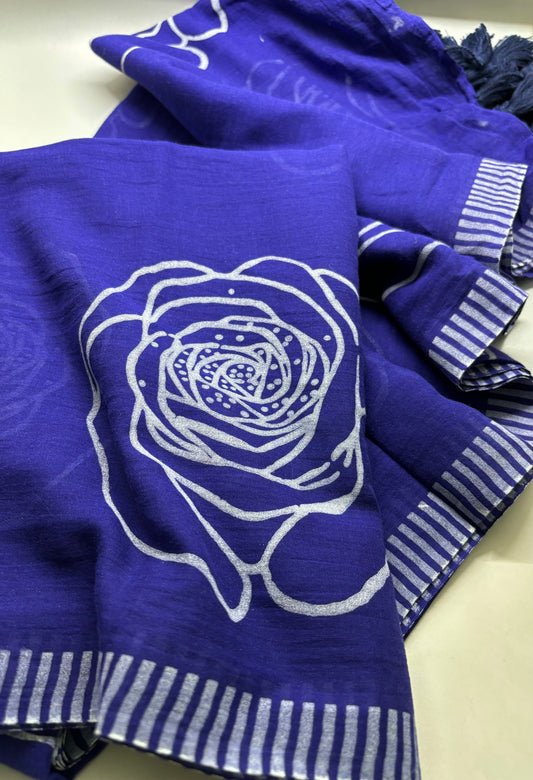 Bengal Mul Cotton - Rose Print