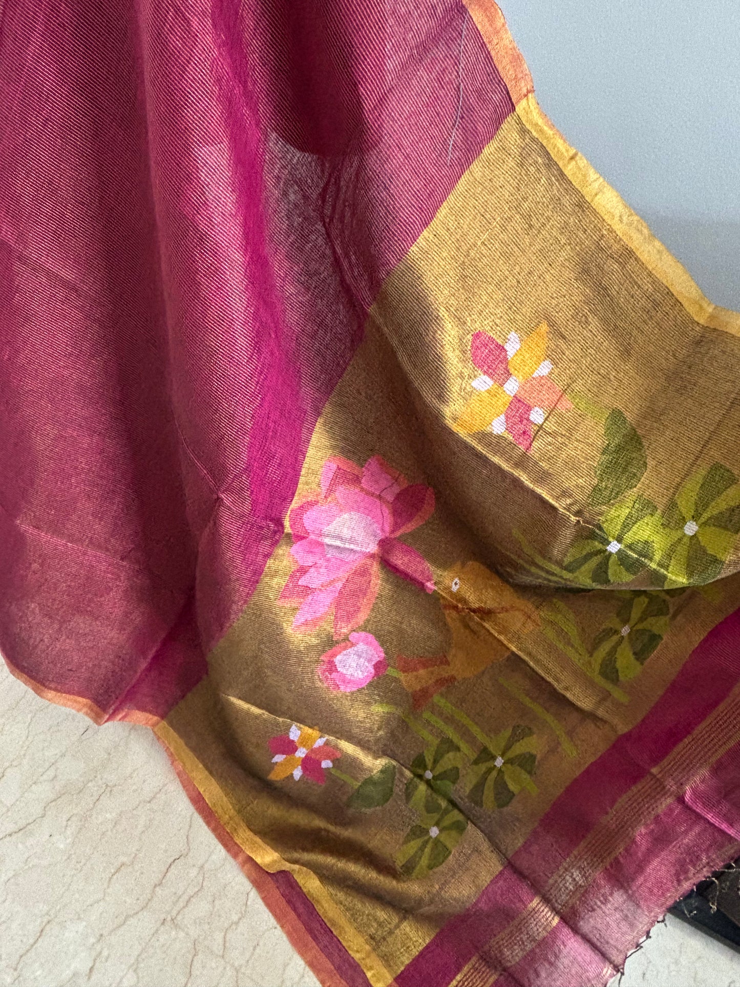 Bengal Linen - Needle Work Jamdani Pallu