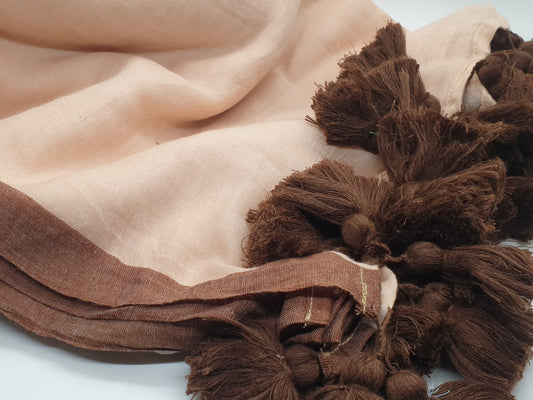 Bengal Mul Cotton With Jumbo Pom Pom