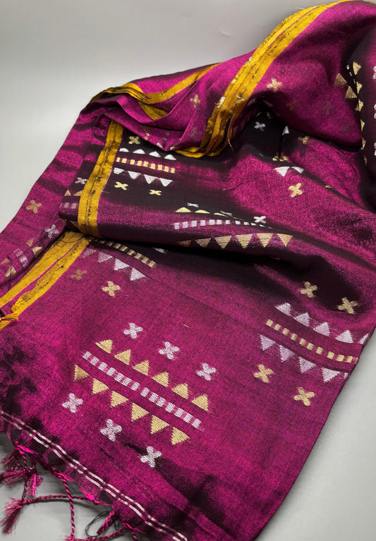 Bengal Tissue Linen - Jamdani Motif