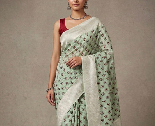 Maheshwari Silk Cotton - Hand Block