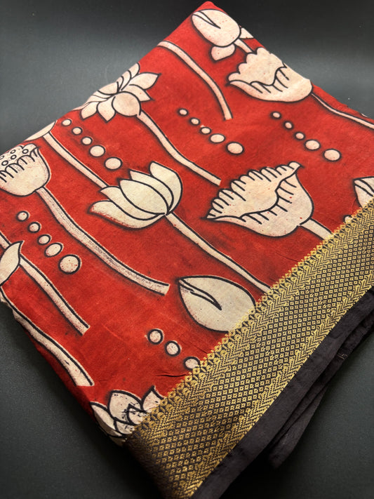 Mangalagiri Silk Cotton - Kalamkari Print