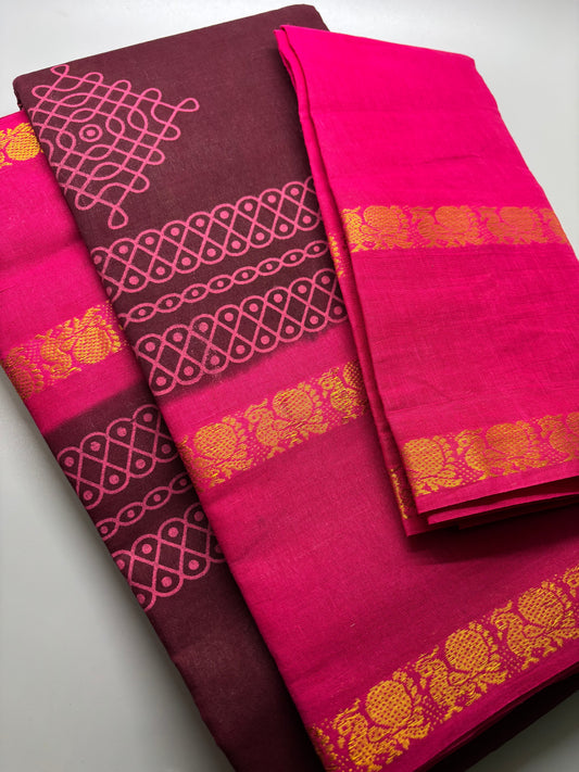 Madurai Sungudi Cotton - Rettapatti Kolam