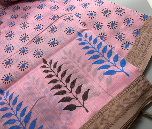Maheshwari Silk Cotton - Hand Block