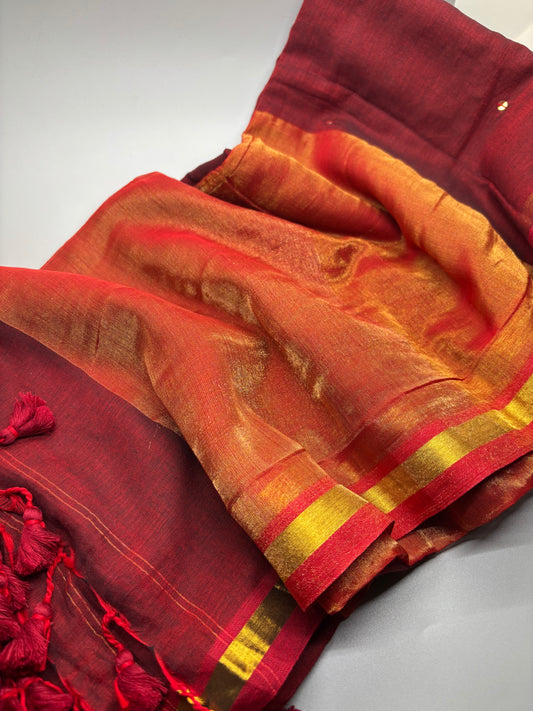 Bengal Mul Cotton - Zari Pallu & Sequins