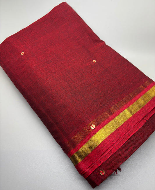 Bengal Mul Cotton - Zari Pallu & Sequins