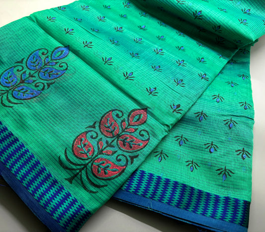 Maheshwari Silk Cotton - Hand Block