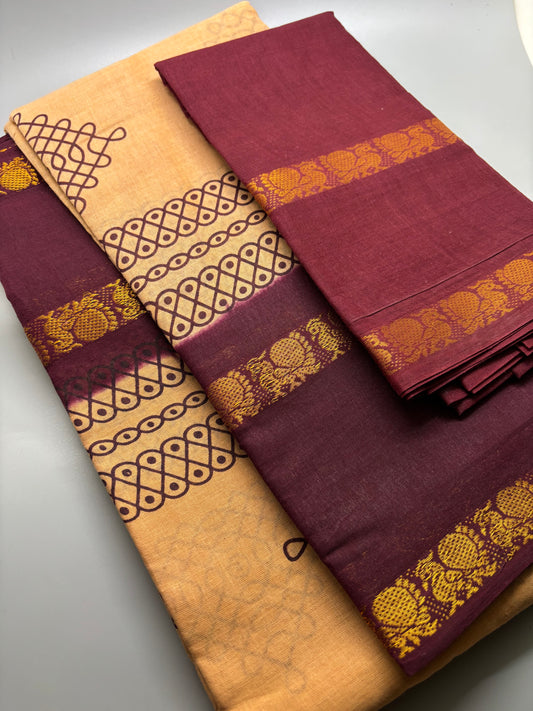 Madurai Sungudi Cotton - Rettapatti Kolam