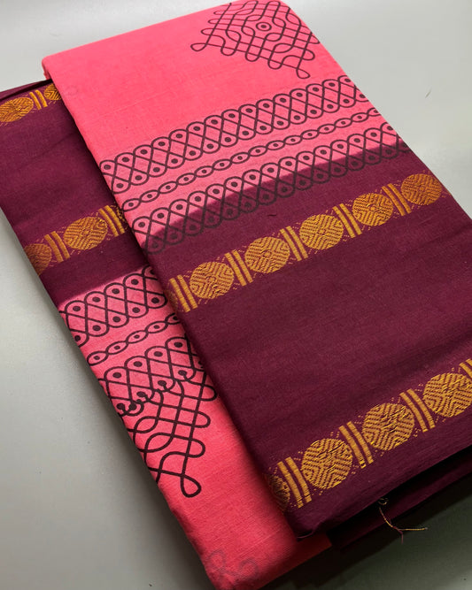 Madurai Sungudi Cotton - Rettapatti Kolam