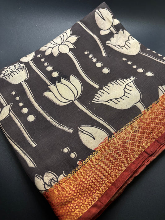 Mangalagiri Silk Cotton - Kalamkari Print