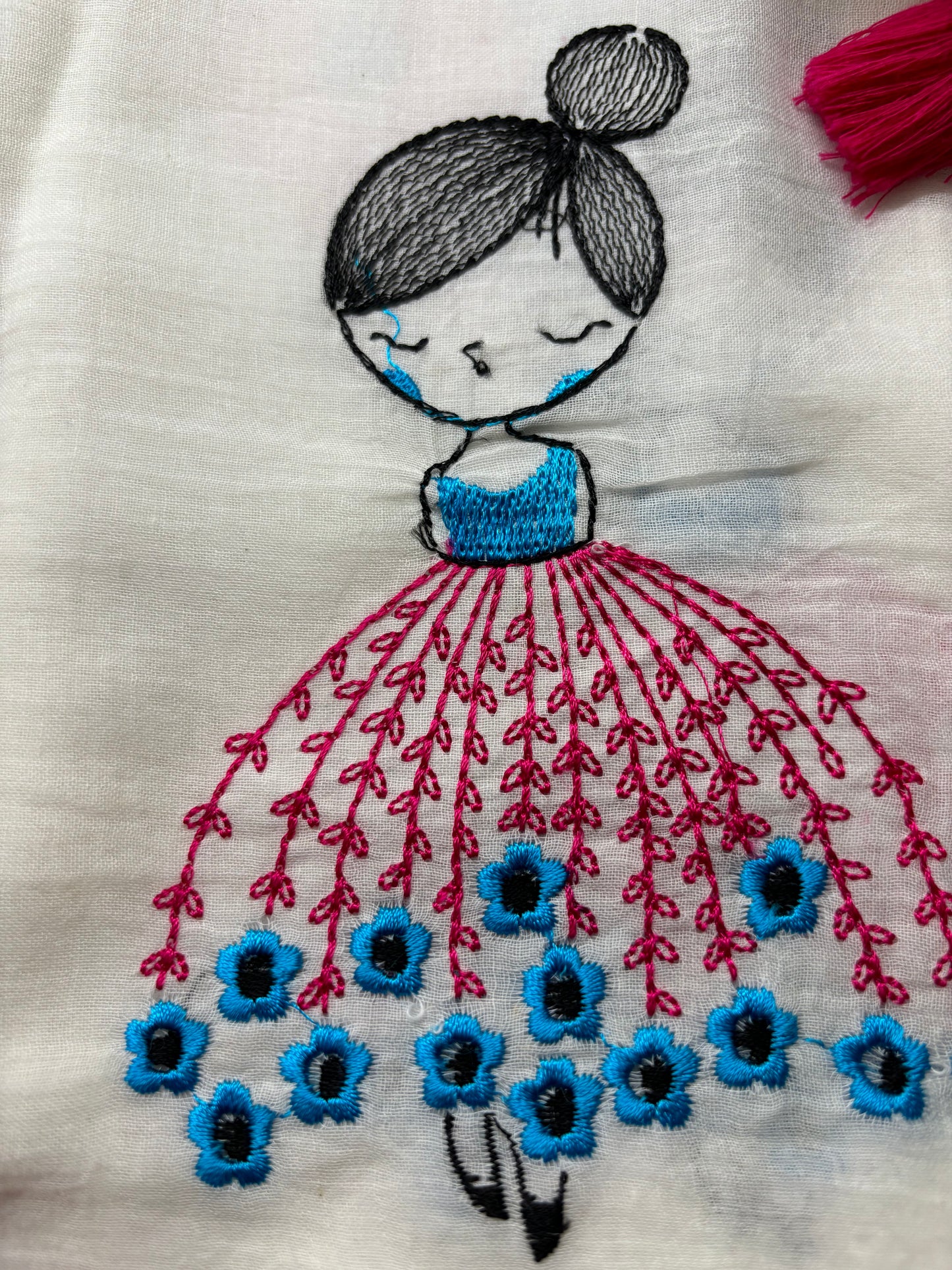 Bengal Mul Cotton - Doll Embroidery